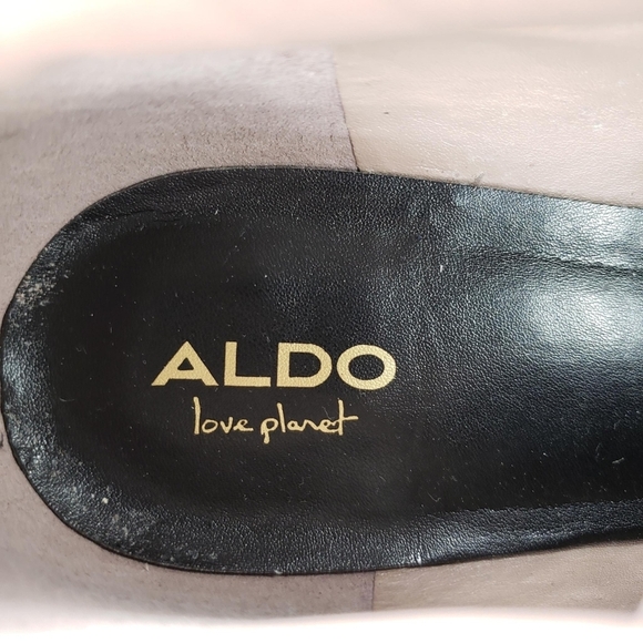 Aldo | Love Planet Mauve Pink Peep Toe Sock Zip Front Ankle Booties Women's 11 - Picture 11 of 12